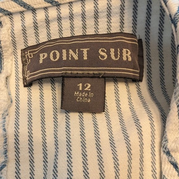 Point Sur by J.Crew Tailored Wide Leg Cotton Jumpsuit - Size 12 - Like New - Picture 10 of 11